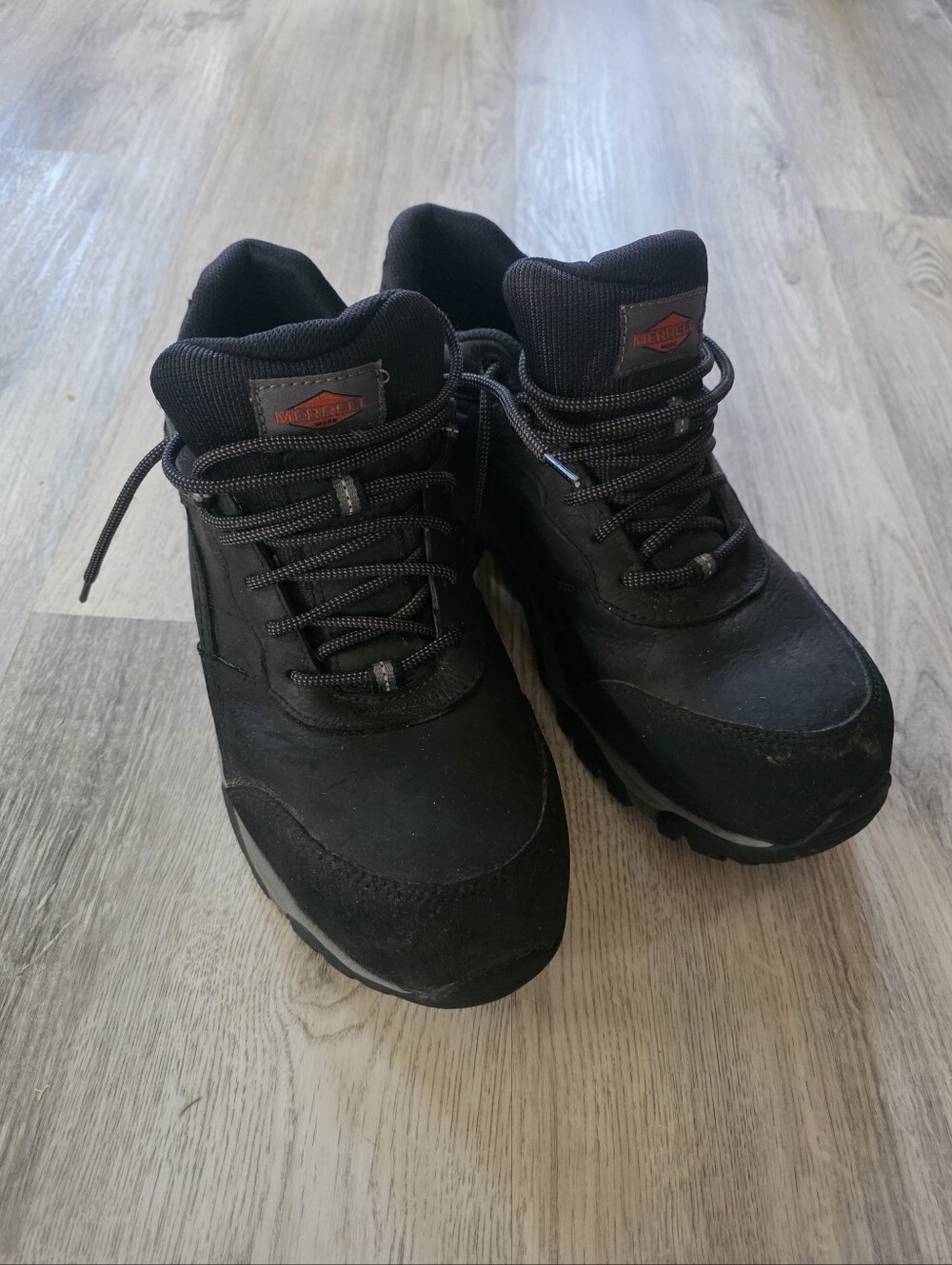 Merrell Men’s Waterproof Steel-Toe Work Shoes 12 Black